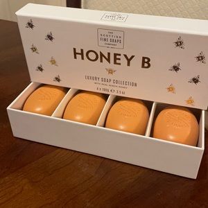 Scottish fine soaps : 4 - 3.5 ounce bars of Honey B luxury soap